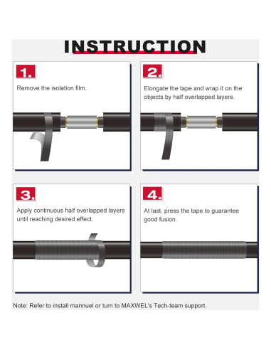 Cinta de Empalme Autoamalgamante Maxwel 19mm x 9.1m 35kV