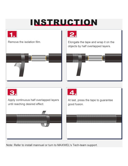 Cinta de Empalme Autoamalgamante Maxwel 19mm x 9.1m 35kV