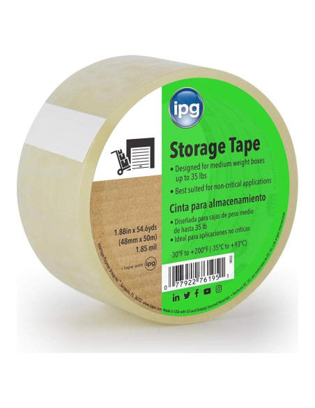 Cinta de Almacenamiento IPG Transparente 1.88" x 50 m 9852