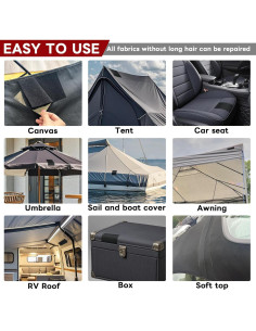 Cinta de Reparación de Tela Tikfoam 10.16 cm x 1.6 m Negra 2