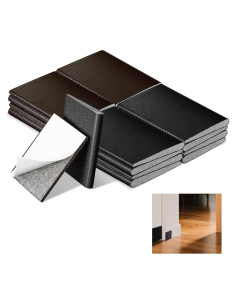 16 Sellos de Esquinas de Puerta LBTVO Autoadhesivos Negros