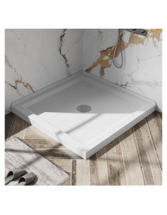 Base de Ducha 91.44 cm Doble Umbral Goodyo Blanco Brillante