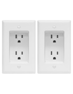 Toma de Corriente Dúplex Empotrada TOPGREENER 15A 125V Blanco 2 Pzs