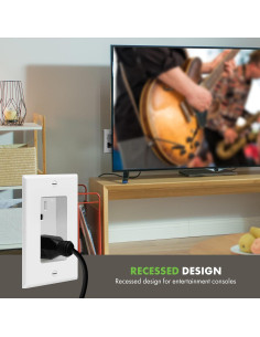 Toma de Corriente Dúplex Empotrada TOPGREENER 15A 125V Blanco 2 Pzs 2