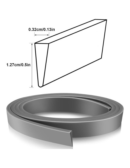2 Rollos Sello de Silicona Ajustable para Puerta de Tormenta Boao 94 cm