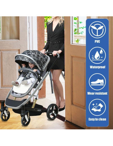 Tira de transición de suelo EaseInstall 91.44 cm PVC gris madera