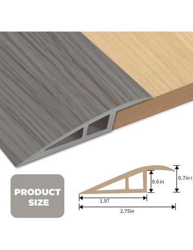 Tira de Transición de Vinilo EaseThrift 91.44 cm Gris