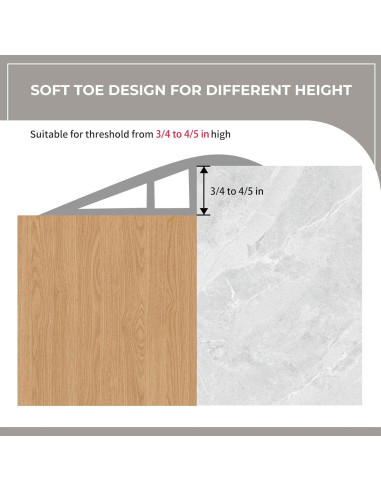 Tira de Transición de Vinilo EaseThrift 91.44 cm Gris