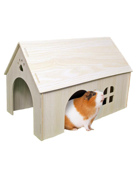 Escondite para Cobayas Amonk 38x23x25 cm Casa de Madera