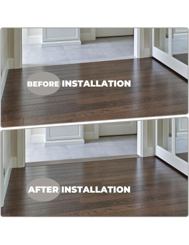 Tira de transición de puerta EaseThrift 91 cm gris madera