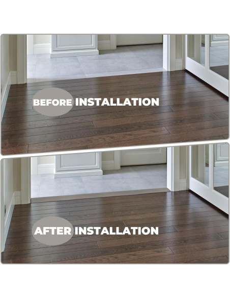 Tira de transición de puerta EaseThrift 91 cm gris madera