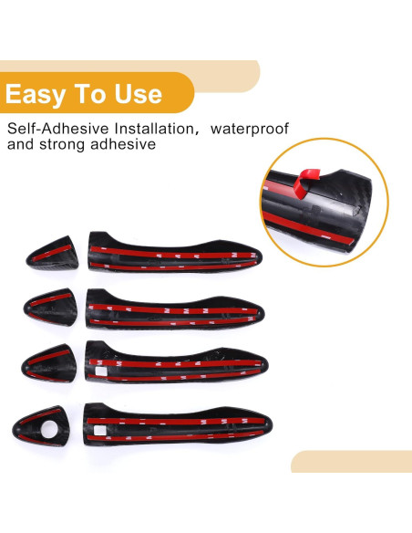 Cubierta de Manija de Puerta Kia Optima K5 2011-2015 ABS Carbono