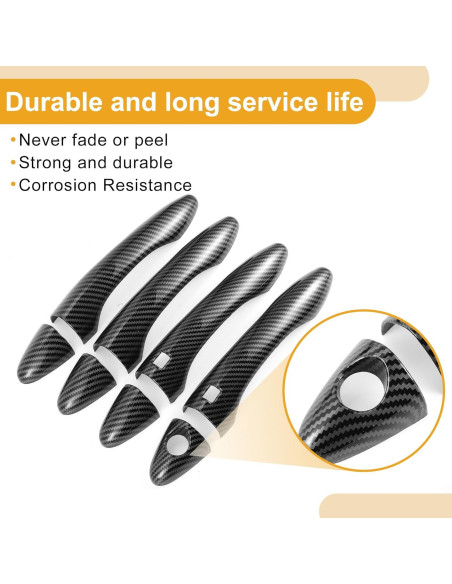 Cubierta de Manija de Puerta Kia Optima K5 2011-2015 ABS Carbono