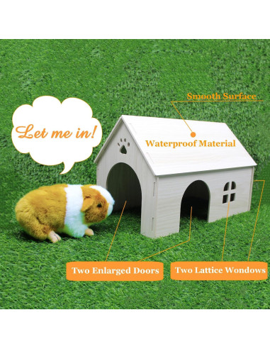 Escondite para Cobayas Amonk 38x23x25 cm Casa de Madera