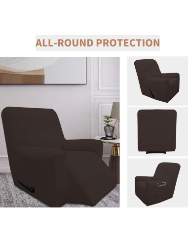 Funda de Sofá Reclinable Easy-Going Impermeable Chocolate