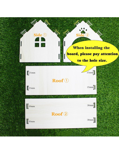 Escondite para Cobayas Amonk 38x23x25 cm Casa de Madera