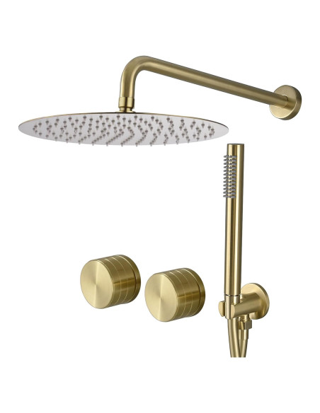 Sistema de Ducha de Lluvia TRUSTMI 30 cm Oro Cepillado