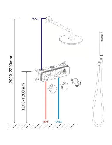 Sistema de Ducha de Lluvia TRUSTMI 30 cm Oro Cepillado