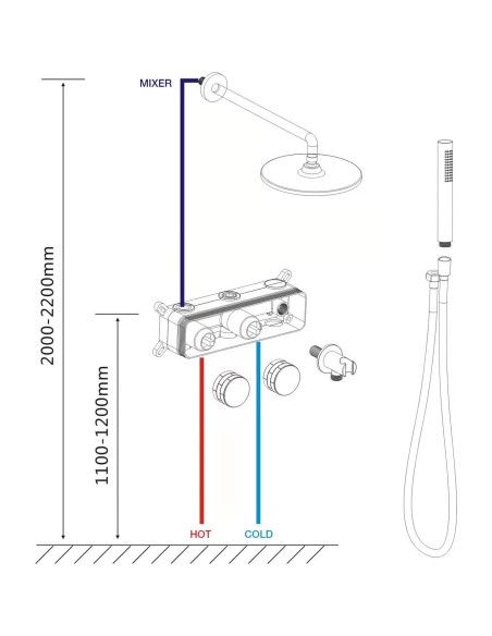 Sistema de Ducha de Lluvia TRUSTMI 30 cm Oro Cepillado