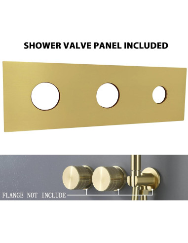 Sistema de Ducha de Lluvia TRUSTMI 30 cm Oro Cepillado