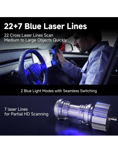 Escáner 3D Creality Raptor Pro con Puente WiFi 6, Precisión 0.02mm