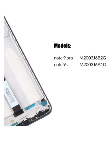 Pantalla LCD de Reemplazo para Xiaomi Redmi Note 9 Pro/S - Negro