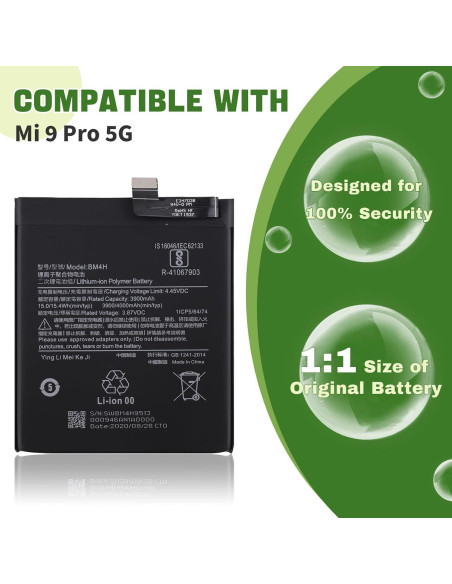 Batería recargable BM4H para Xiaomi Mi 9 Pro 5G 4000mAh