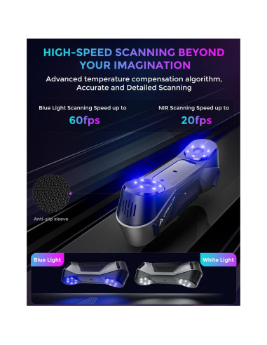 Escáner 3D Creality CR-Scan Raptor 0.02mm Luz Azul
