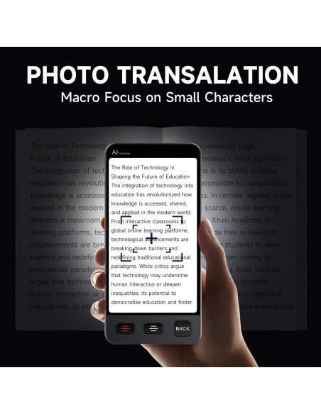 Traductor de Idiomas AI M80 - 142 Idiomas, Grabación y Fotos