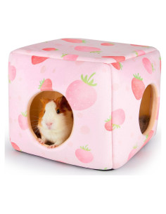 Escondite para Cobayas Bienbee Fresa Lavable 27.94x27.94cm
