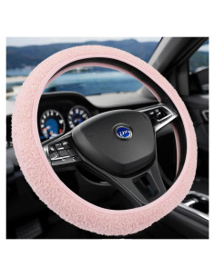 Cubierta de Volante SAADIAUTO Rosa Claro Ajuste Universal