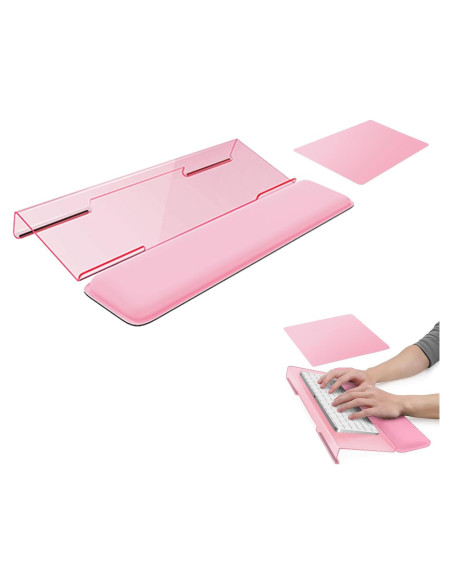Soporte Ergonómico para Teclado ShunChengFa Rosa 43.9x8.9cm
