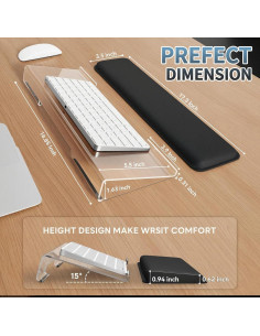Soporte Ergonómico para Teclado ShunChengFa Rosa 43.9x8.9cm 2