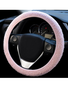 Cubierta de Volante SAADIAUTO Rosa Claro Ajuste Universal 2