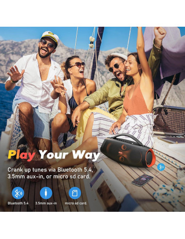 Altavoz Bluetooth DOSS Extreme Boom Pro D200 120W IPX6