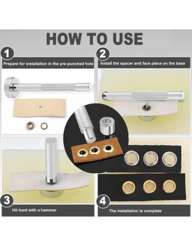 Herramienta de Troquel de Agujero de Ojete Utoolmart 8mm