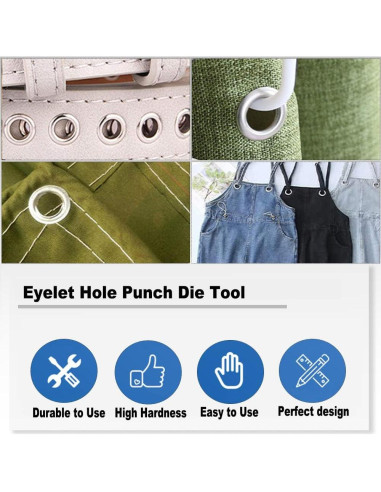 Herramienta de Troquel de Agujero de Ojete Utoolmart 8mm