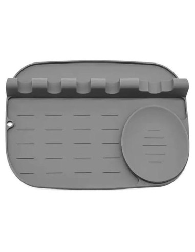 Soporte de Cuchara de Silicona Genérico Gris Antideslizante