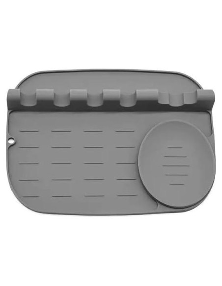 Soporte de Cuchara de Silicona Genérico Gris Antideslizante