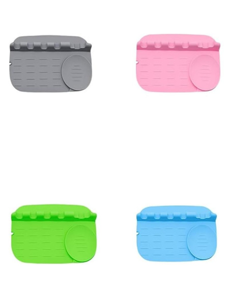 Soporte de Cuchara de Silicona Genérico Gris Antideslizante