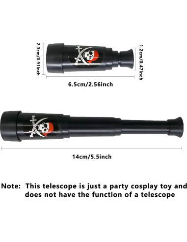 40 Telescopios Pirata Colapsables SGBETTER para Fiestas