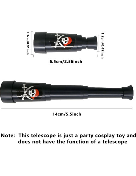 40 Telescopios Pirata Colapsables SGBETTER para Fiestas