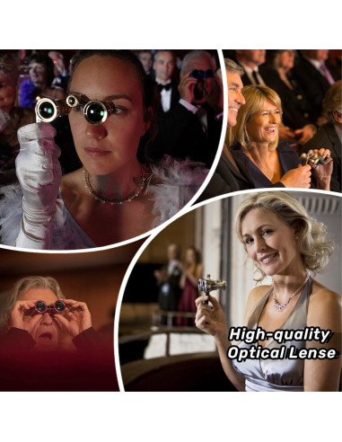 Binoculares de Ópera H2ONDBQF 3X25 Vintage Ajustables 170g