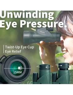 Monocular Gosky 12x55 HD con prisma BAK4 y lente FMC 2