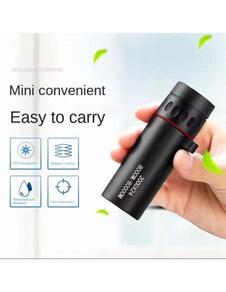 Telescopio Monocular Compacto CFDGEVX 8x Aumento Ligero 80g