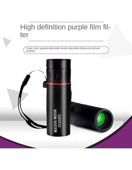 Telescopio Monocular Compacto CFDGEVX 8x Aumento Ligero 80g