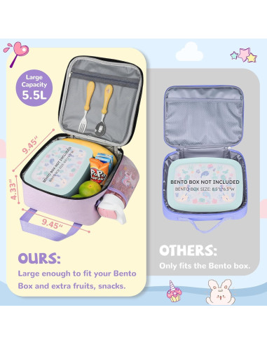 Caja de Almuerzo Táctica REDSHELL Morado 5.5L Aislada