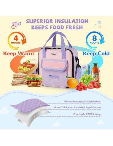 Caja de Almuerzo Táctica REDSHELL Morado 5.5L Aislada