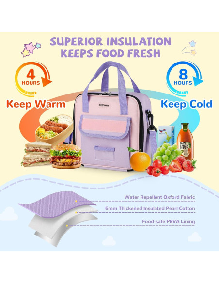 Caja de Almuerzo Táctica REDSHELL Morado 5.5L Aislada