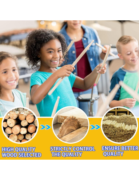 Baquetas 7A WOGOD de Madera de Arce - 2 Pares